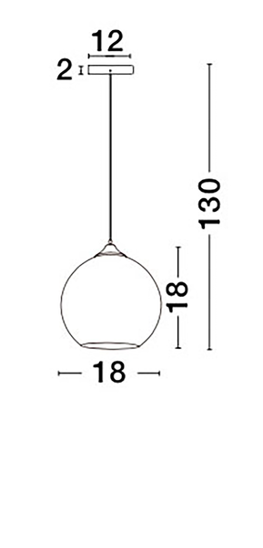 Pendelleuchte Blaze - Aluminium - Durchmesser: 18 cm - Flammenanzahl: 1