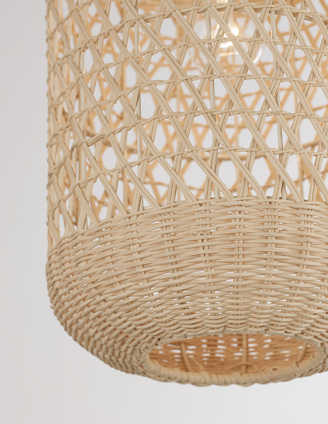 Pendelleuchte Aurora Typ B - Rattan / Aluminium - 1-flammig