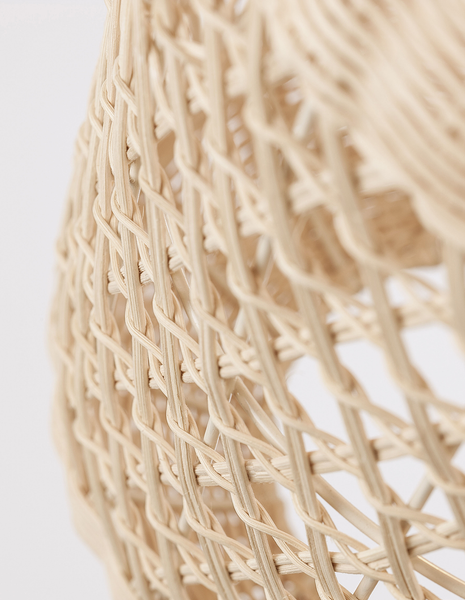 Pendelleuchte Aurora Typ B - Rattan / Aluminium - 1-flammig