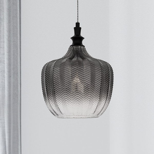 Pendelleuchte Loni - Aluminium - 1-flammig - Schwarz