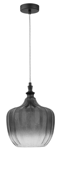 Pendelleuchte Loni - Aluminium - 1-flammig - Schwarz