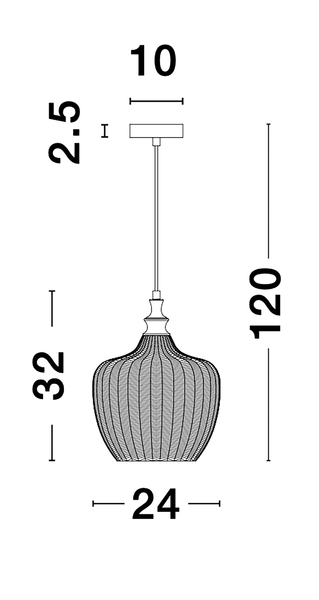 Pendelleuchte Loni - Aluminium - 1-flammig - Schwarz