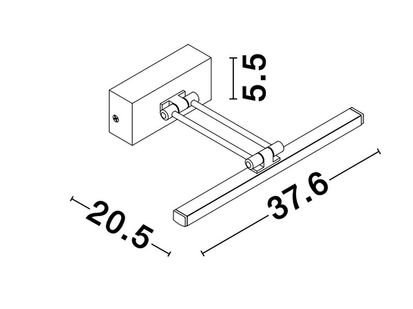 Wandleuchte Marnell - Aluminium - 1-flammig