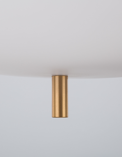 Pendelleuchte Lato Typ A - Opalglas / Aluminium - 1-flammig - Gold