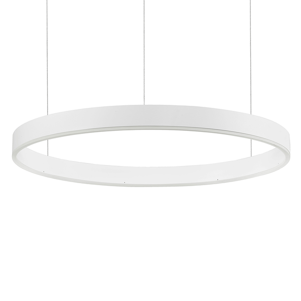 Pendelleuchte Motif Typ A - Aluminium - 1-flammig - Weiß - Durchmesser: 80 cm