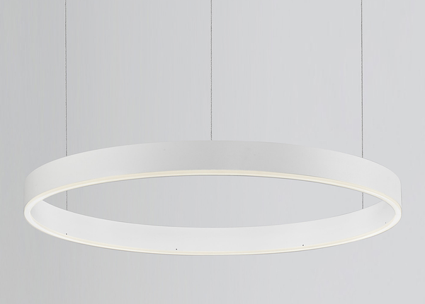 Pendelleuchte Motif Typ A - Aluminium - 1-flammig - Weiß - Durchmesser: 60 cm