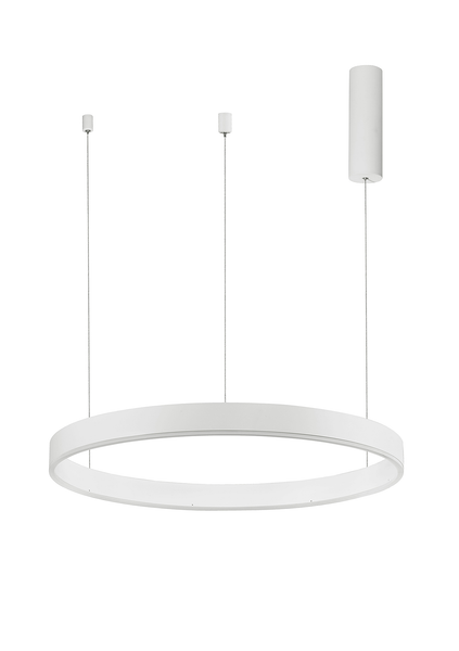Pendelleuchte Motif Typ A - Aluminium - 1-flammig - Weiß - Durchmesser: 60 cm