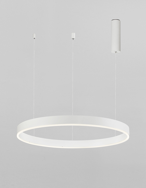 Pendelleuchte Motif Typ A - Aluminium - 1-flammig - Weiß - Durchmesser: 60 cm