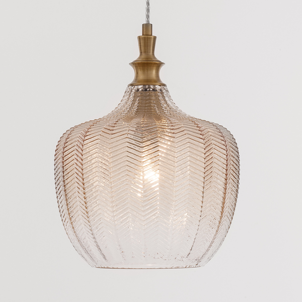 Pendelleuchte Loni - Aluminium - 1-flammig - Champagner