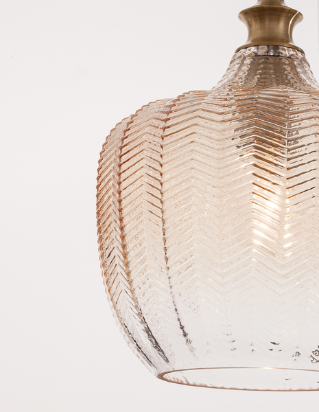 Pendelleuchte Loni - Aluminium - 1-flammig - Champagner