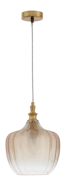 Pendelleuchte Loni - Aluminium - 1-flammig - Champagner