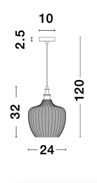 Pendelleuchte Loni - Aluminium - 1-flammig - Champagner