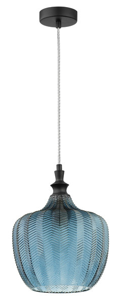 Pendelleuchte Loni - Aluminium - 1-flammig - Blau