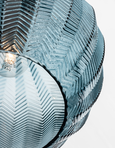 Pendelleuchte Loni - Aluminium - 1-flammig - Blau