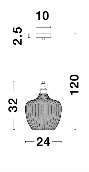 Pendelleuchte Loni - Aluminium - 1-flammig - Blau