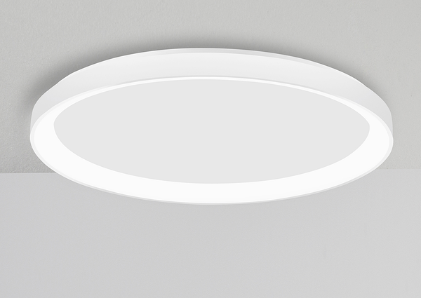 Deckenleuchte Pertino - Aluminium - 1-flammig - Weiß - Durchmesser: 48 cm