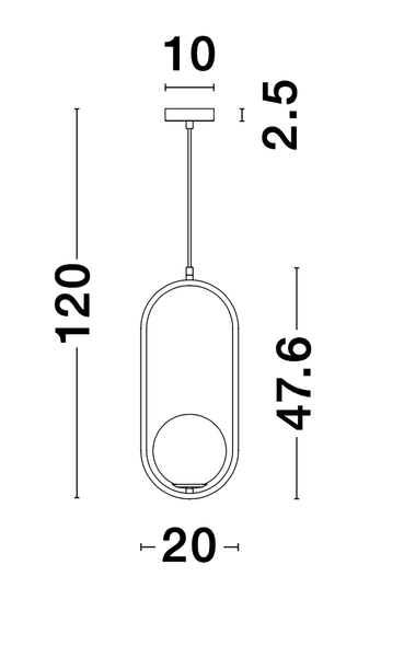 Pendelleuchte Obitar - Aluminium - 1-flammig
