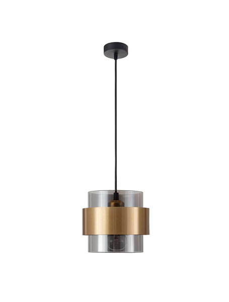 Pendelleuchte Sianna Typ A - Rauchglas / Aluminium - 1-flammig