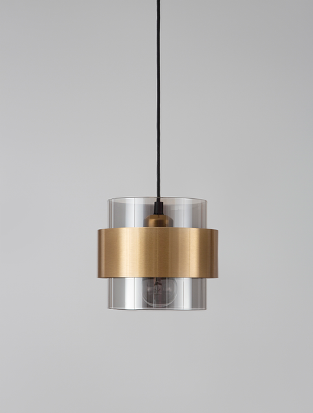 Pendelleuchte Sianna Typ A - Rauchglas / Aluminium - 1-flammig