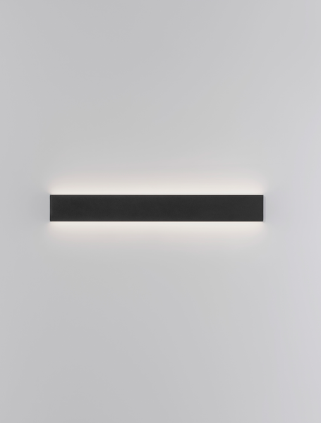 Wandleuchte Seline - Aluminium - 1-flammig - Schwarz - Höhe: 8 cm