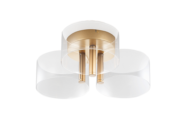 Deckenleuchte Gatlin - Aluminium - Durchmesser: 45 cm - Flammenanzahl: 3