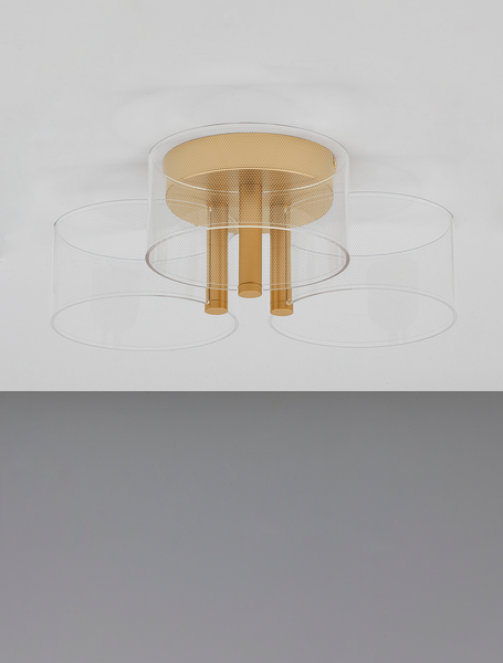 Deckenleuchte Gatlin - Aluminium - Durchmesser: 45 cm - Flammenanzahl: 3