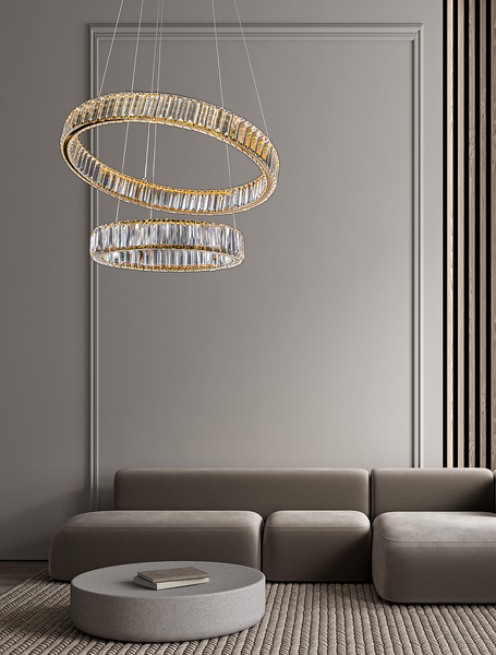 Pendelleuchte Aurelia Typ D - Aluminium - 2-flammig - Gold