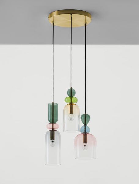 Pendelleuchte Murano Typ E - Aluminium - 3-flammig