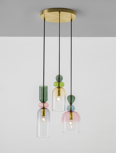Pendelleuchte Murano Typ E - Aluminium - 3-flammig