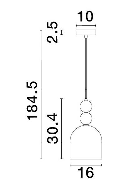 Pendelleuchte Murano Typ A - Aluminium - 1-flammig