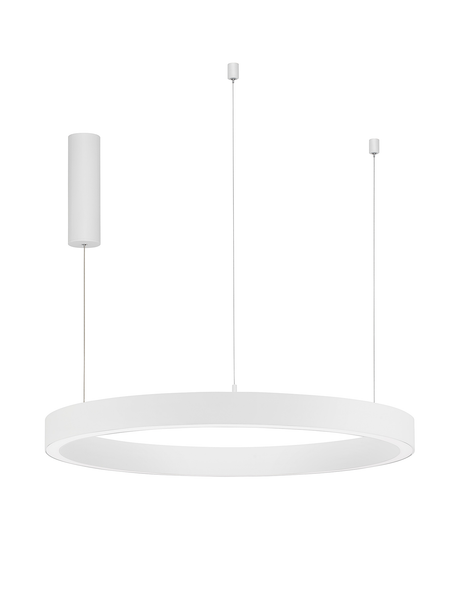 Pendeleuchte Sting - Aluminium - 1-flammig - Weiß - Durchmesser: 80 cm