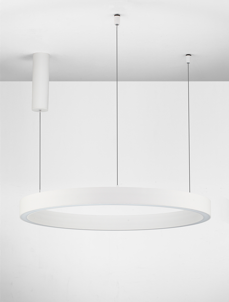 Pendeleuchte Sting - Aluminium - 1-flammig - Weiß - Durchmesser: 80 cm