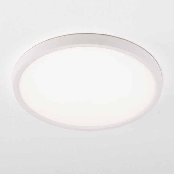 Deckenleuchte Dixie - Aluminium - 1-flammig - Weiß - Durchmesser: 30 cm