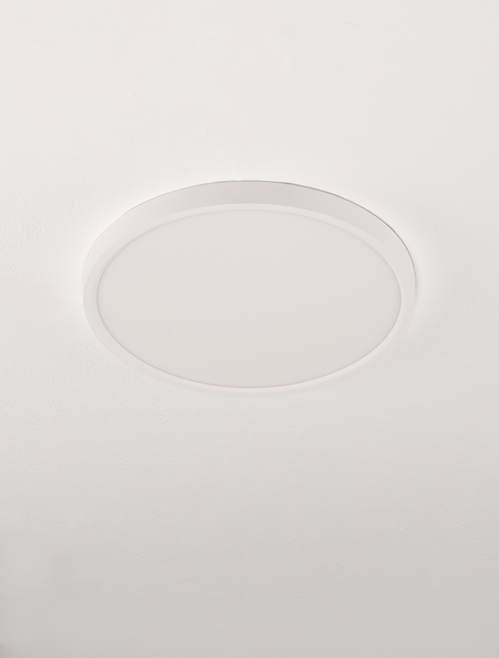 Deckenleuchte Dixie - Aluminium - 1-flammig - Weiß - Durchmesser: 30 cm