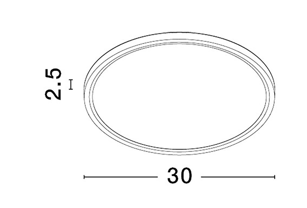 Deckenleuchte Dixie - Aluminium - 1-flammig - Weiß - Durchmesser: 30 cm