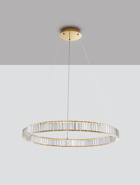Pendelleuchte Aurelia Typ C - Aluminium - 1-flammig - Gold - Durchmesser: 80 cm