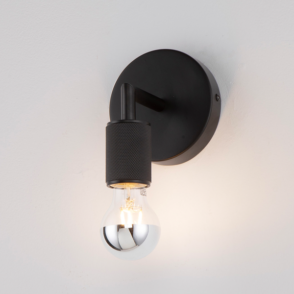 Wandleuchte Royal Typ A - Aluminium - 1-flammig - Schwarz