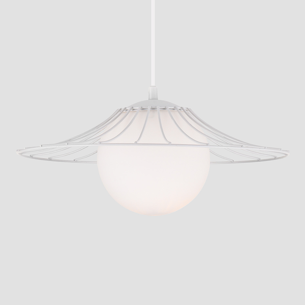 Pendelleuchte Fly - Aluminium - 1-flammig - Weiß