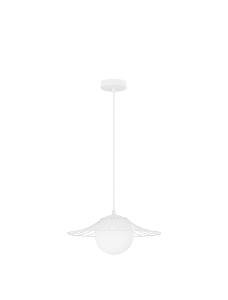 Pendelleuchte Fly - Aluminium - 1-flammig - Weiß