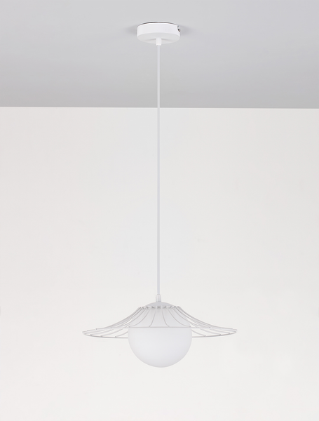 Pendelleuchte Fly - Aluminium - 1-flammig - Weiß