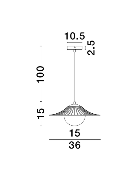 Pendelleuchte Fly - Aluminium - 1-flammig - Weiß
