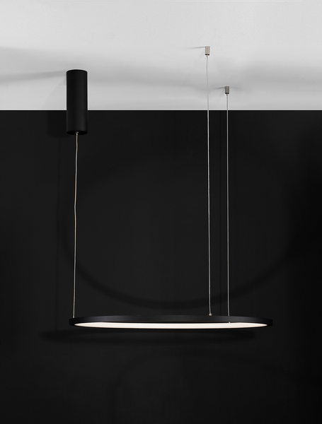 Pendelleuchte Tarquin - Aluminium - 1-flammig - Schwarz - Durchmesser: 60 cm