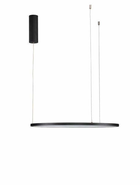 Pendelleuchte Tarquin - Aluminium - 1-flammig - Schwarz - Durchmesser: 60 cm