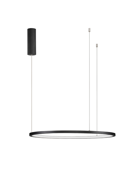 Pendelleuchte Tarquin - Aluminium - 1-flammig - Schwarz - Durchmesser: 60 cm