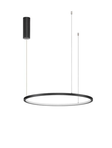 Pendelleuchte Tarquin - Aluminium - 1-flammig - Schwarz - Durchmesser: 60 cm