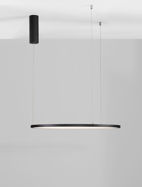 Pendelleuchte Tarquin - Aluminium - 1-flammig - Schwarz - Durchmesser: 60 cm