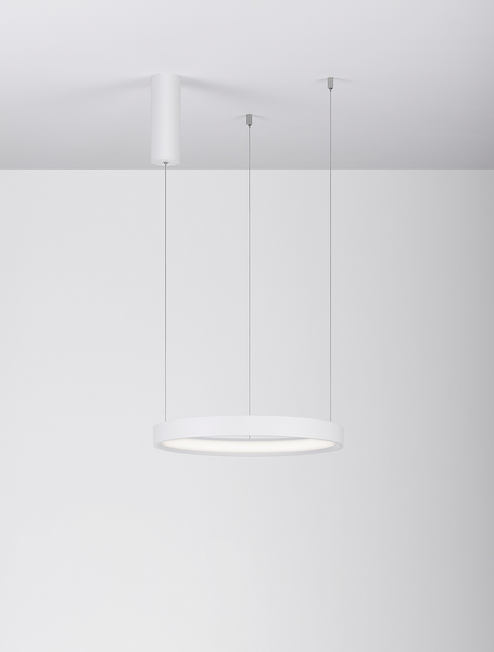 Pendelleuchte Perrine - Aluminium - 1-flammig - Weiß