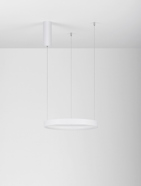 Pendelleuchte Perrine - Aluminium - 1-flammig - Weiß