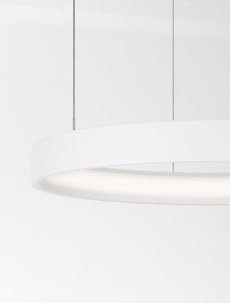 Pendelleuchte Perrine - Aluminium - 1-flammig - Weiß