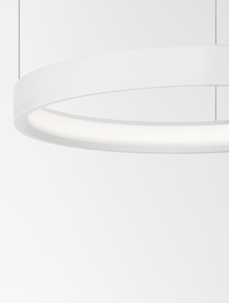 Pendelleuchte Perrine - Aluminium - 1-flammig - Weiß